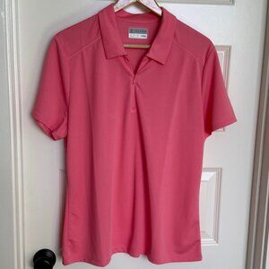 Dark Salmon Pink PGA AirFlux Quarter-zip Polo - Size XL